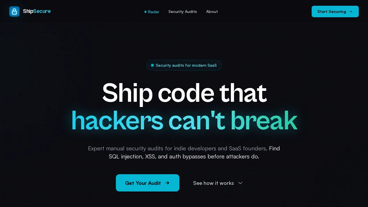 Screenshot of ShipSecure